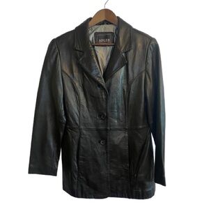 Women's Vintage 80’s Black Lambskin Leather Jacket Buttery Soft